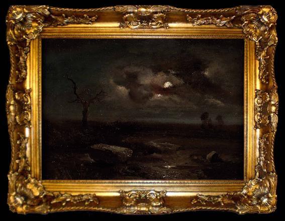 framed  Carl Gustav Carus Mondscheinlandschaft, ta009-2